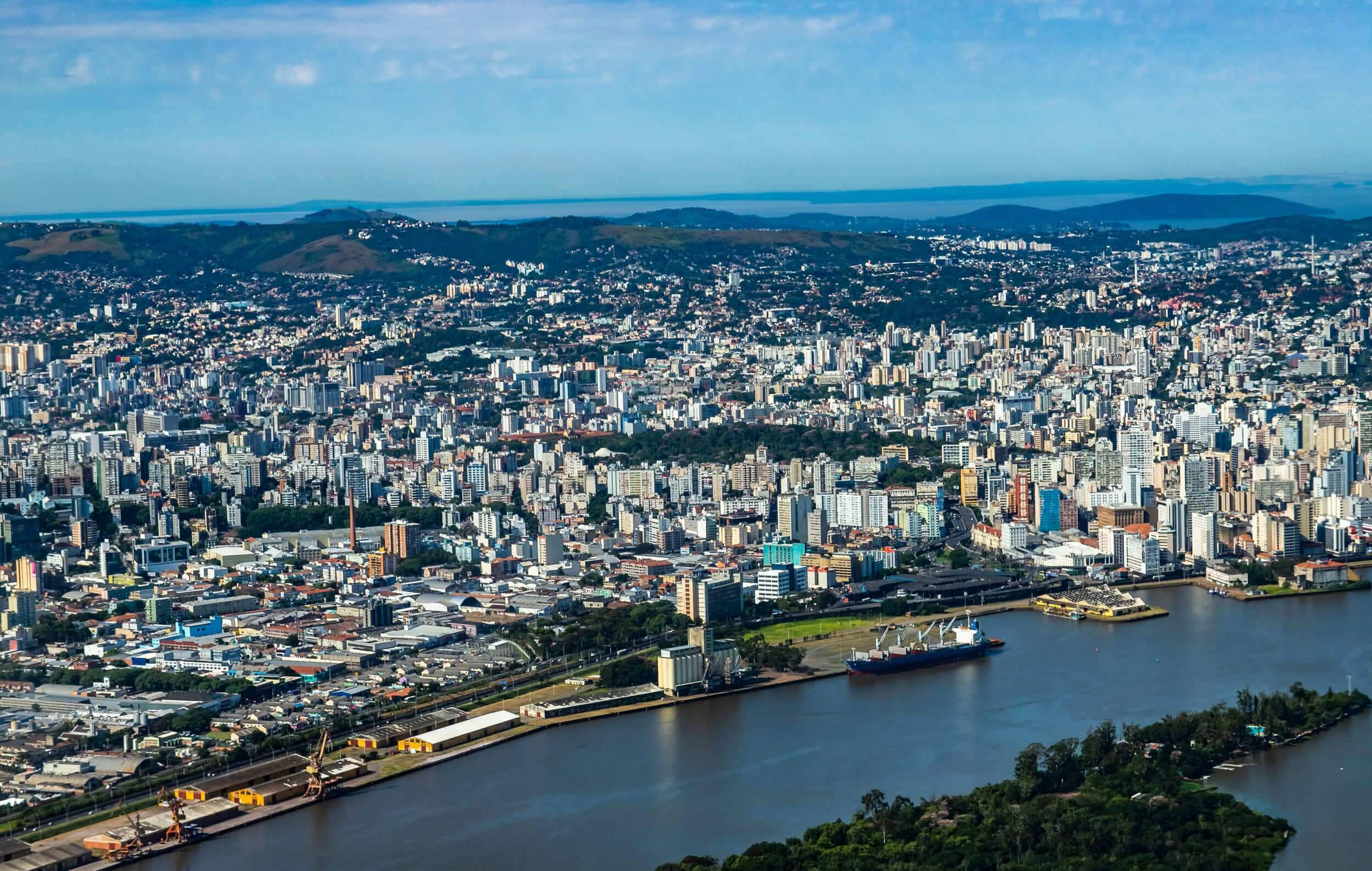vista aérea em Porto Alegre - Brasil