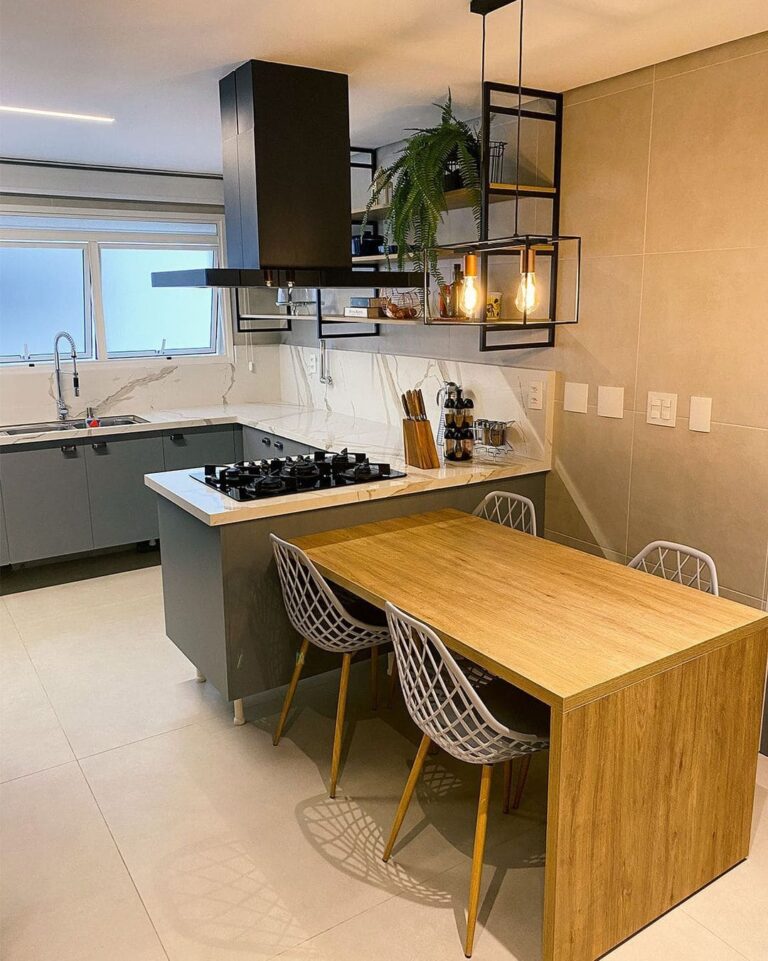 Iluminação de cozinha: saia do convencional - Portal Loft